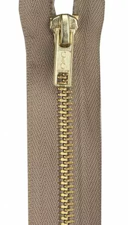 Heavy Weight Brass 1-Way Separating Zipper 24in Dogwood