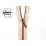 Zippers by the Yard Beige Tape Antique Teeth