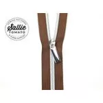 Zippers by the Yard Brown Tape Nickel Teeth