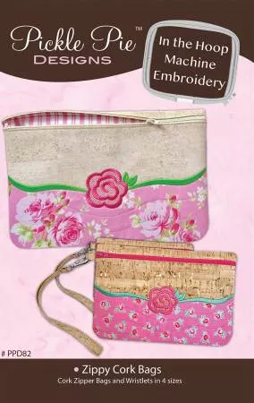 Zippy Cork Bags In The Hoop Machine Embroidery CD
